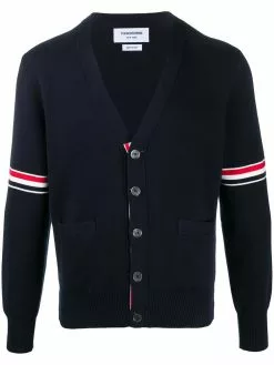 Thom Browne tricolour 4-Bar cardigan