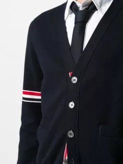 Thom Browne Tricolour 4 Bar cardigan cardigans of men 9 Thom Browne tricolour 4-Bar cardigan
