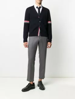 Thom Browne tricolour 4-Bar cardigan