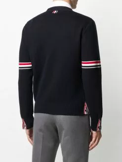 Thom Browne Tricolour 4 Bar cardigan cardigans of men 8 Thom Browne tricolour 4-Bar cardigan