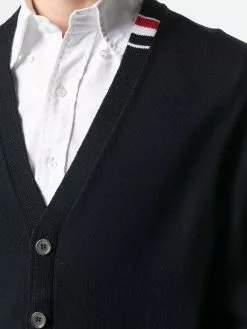 Thom Browne RWB stripe V-neck cardigan