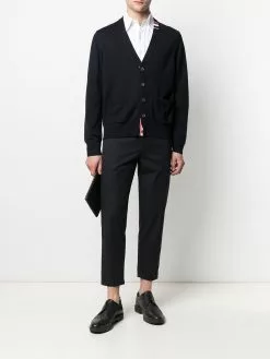 Thom Browne RWB stripe V-neck cardigan