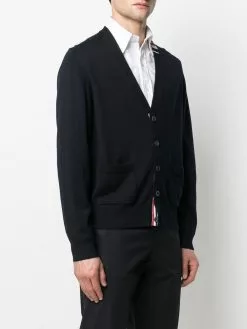 Thom Browne RWB stripe V-neck cardigan