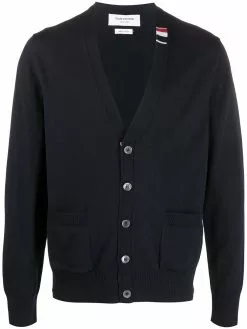 Thom Browne RWB stripe V-neck cardigan