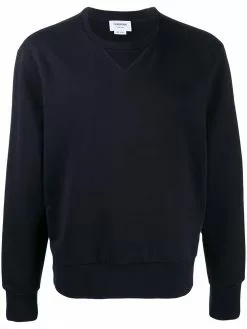 Thom Browne side stripe loopback cotton sweatshirt