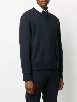 Thom Browne side stripe loopback cotton sweatshirt
