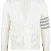 Thom Browne 4-Bar Aran cable knit cardigan