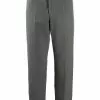Thom Browne backstrap side-stripe cotton trousers
