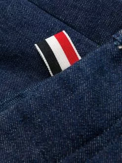 Thom Browne Deconstructed washed denim tailored trousers regular & straight-leg jeans of men 12 Thom Browne deconstructed washed denim tailored trousers