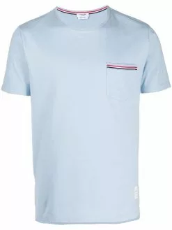 Thom Browne striped chest pocket cotton T-shirt