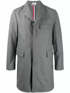 Thom Browne rubberised wool Chesterfiled coat