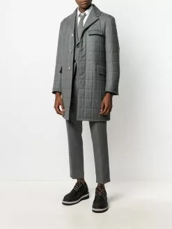 Thom Browne down-filled super 120s Chesterfield coat
