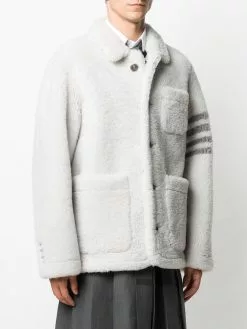 Thom Browne 4-Bar shearling jacket