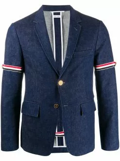 Thom Browne unconstructed armband denim blazer