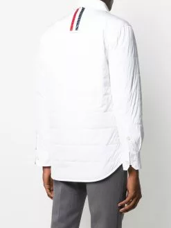 Thom Browne down-filled rear stripe shirt jacket