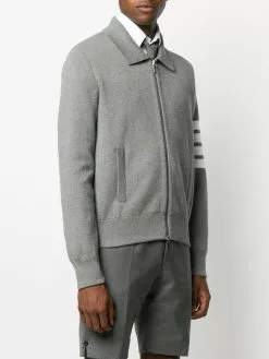 Thom Browne 4-Bar zip-up bomber jacket