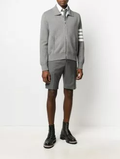 Thom Browne 4-Bar zip-up bomber jacket