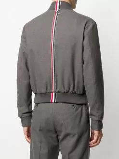 Thom Browne stripe-detail zip-up jacket