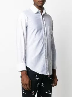 Thom Browne Fun-Mix rounded collar Oxford shirt