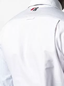 Thom Browne Fun-Mix rounded collar Oxford shirt