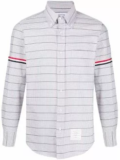 Thom Browne check straight-fit shirt