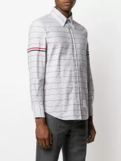 Thom Browne check straight-fit shirt