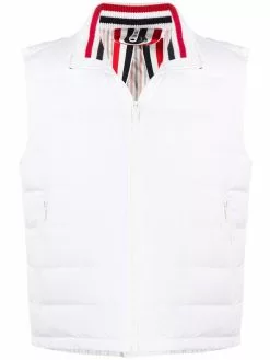 Thom Browne down-filled rear stripe gilet