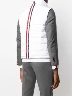 Thom Browne down-filled rear stripe gilet