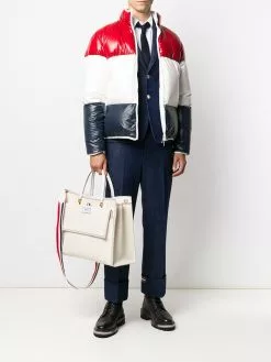 Thom Browne tricolour reversible funnel jacket