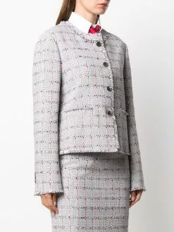 Thom Browne windowpane check tweed blazer