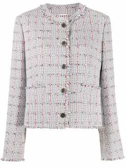 Thom Browne windowpane check tweed blazer