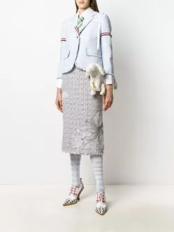 Thom Browne frayed tweed blazer