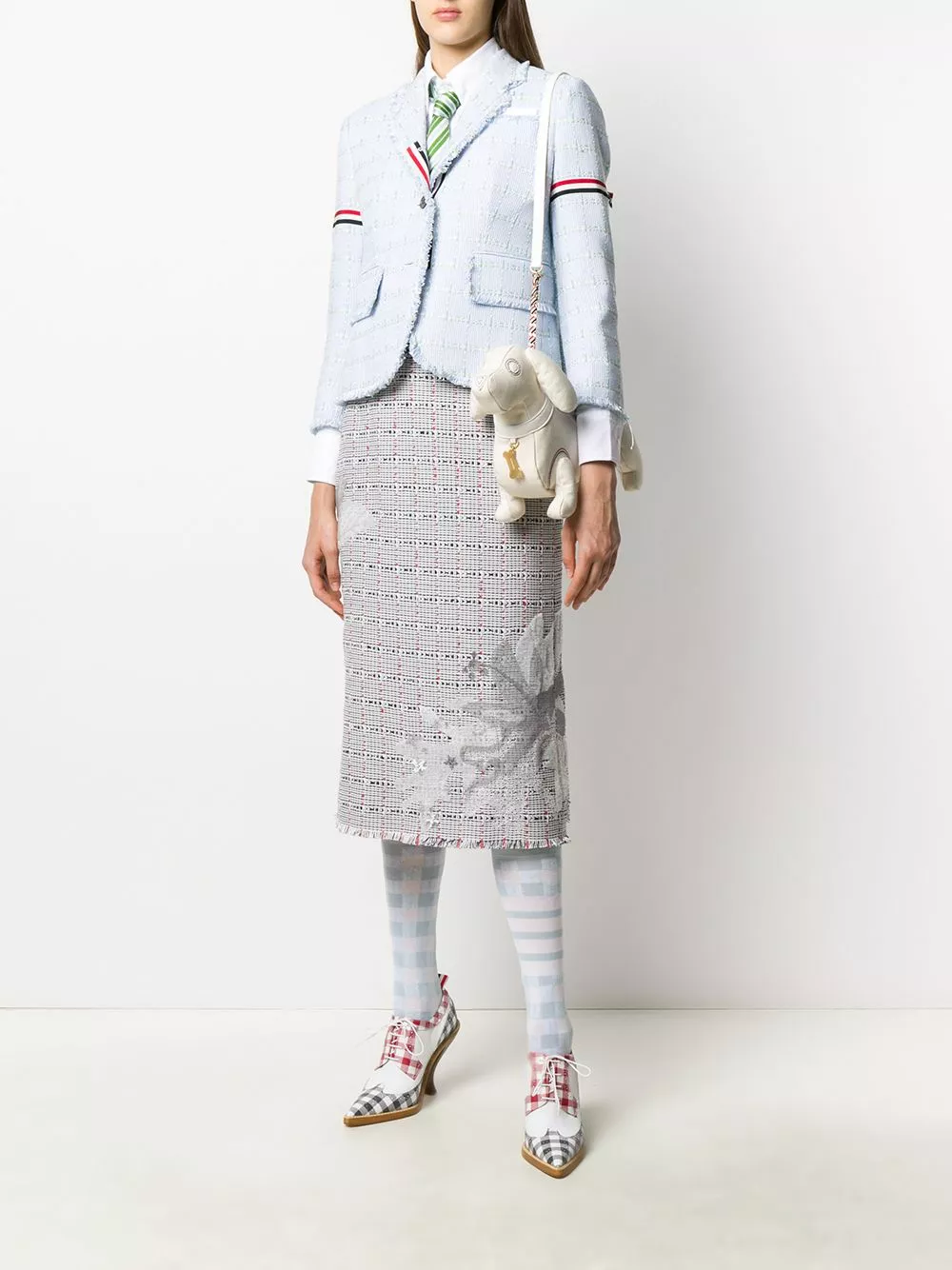 Thom Browne Frayed tweed blazer blazers of women 2 Thom Browne frayed tweed blazer