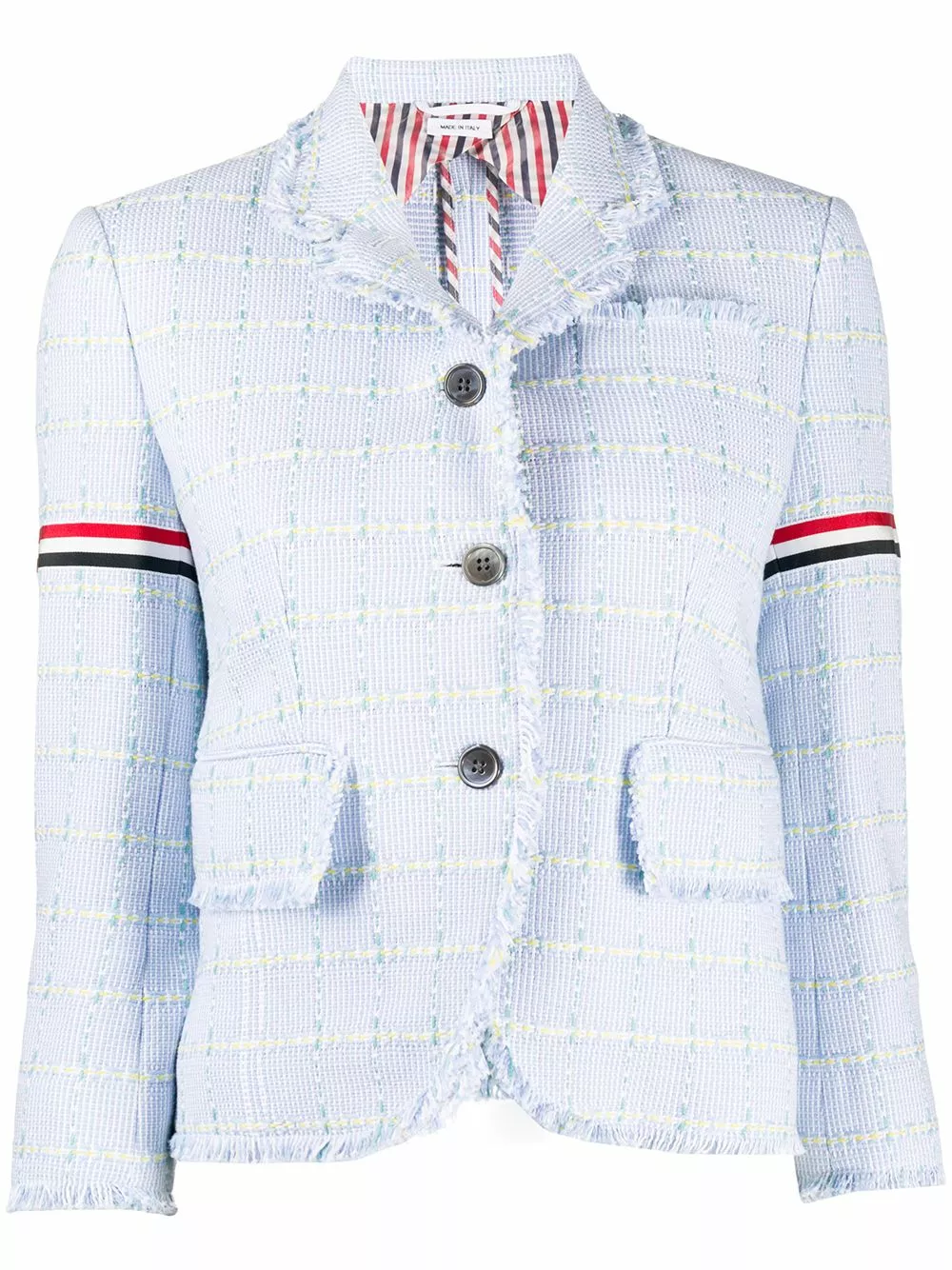 Thom Browne Frayed tweed blazer blazers of women 1 Thom Browne frayed tweed blazer