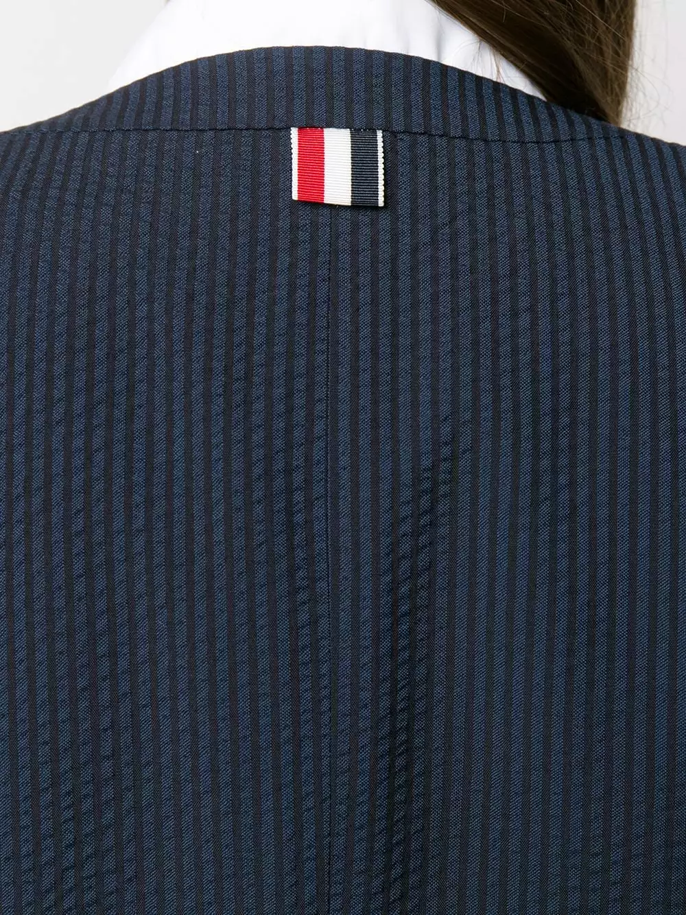 Thom Browne Crinkle stripe oversize blazer blazers of women 5 Thom Browne crinkle stripe oversize blazer