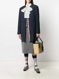 Thom Browne crinkle stripe oversize blazer