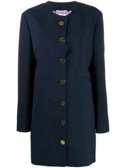 Thom Browne crinkle stripe oversize blazer