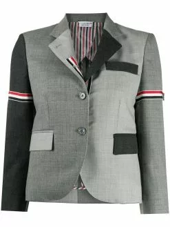 Thom Browne Fun-Mix 2ply fresco panelled blazer