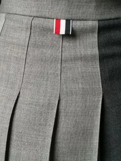 Thom Browne Fun-Mix pleated wool skirt