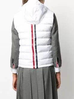 Thom Browne Rear stripe padded gilet down jackets of women 9 Thom Browne rear stripe padded gilet