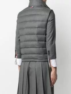 Thom Browne padded funnel neck vest