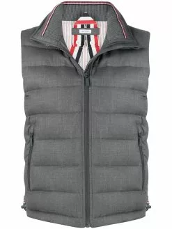 Thom Browne padded funnel neck vest