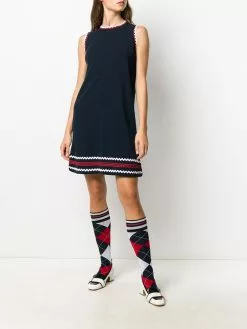 Thom Browne zigzag-trim shift dress