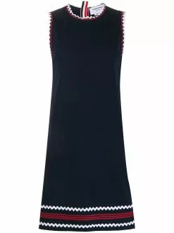 Thom Browne zigzag-trim shift dress