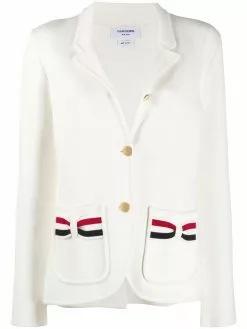 Thom Browne striped bow pocket blazer
