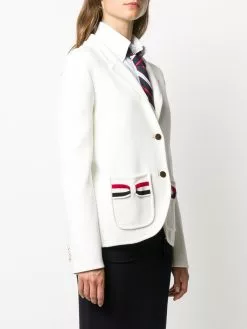 Thom Browne striped bow pocket blazer