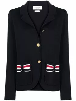 Thom Browne RWB-bow single-breasted jacket