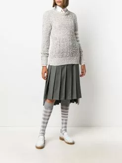 Thom Browne open tuck stitch 4-Bar jumper