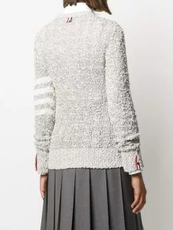 Thom Browne open tuck stitch 4-Bar jumper