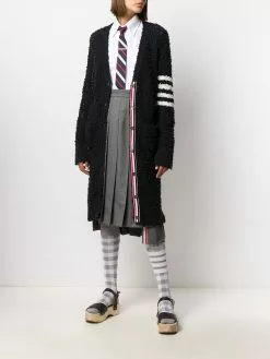 Thom Browne 4-Bar boucle cable cardigan